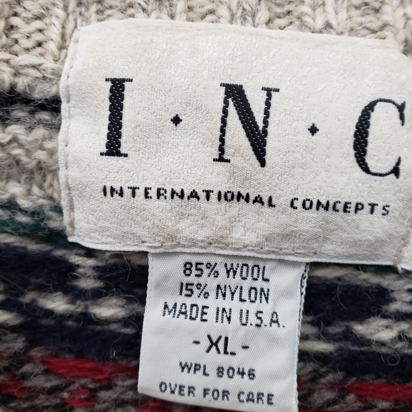 Mens Inc International Concepts Vintage Wool Sweater New never worn Large - Picture 3 of 3